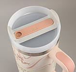 Термос термочашка Stanley Quencher H2.0 Tumbler з нержавіючої сталі 1,18 л Cream Marble KT6007808 - B1-Уцінка, фото 4