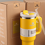 Термос термочашка Stanley Quencher H2.0 Tumbler з нержавіючої сталі 1,18 л Yellow KT6007817 solve, фото 3