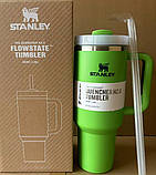 Термос термочашка Stanley Quencher H2.0 Tumbler з нержавіючої сталі 1,18 л Citron KT6007821 solve, фото 3