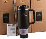 Термос термочашка Stanley Quencher H2.0 Tumbler з нержавіючої сталі 1,18 л Black Chrome Collection KT6007826 solve, фото 3