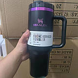 Термос термочашка Stanley Quencher H2.0 Tumbler з нержавіючої сталі 1,18 л Black Chrome Collection KT6007826 solve, фото 4