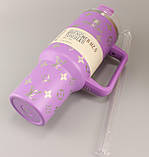 Термос термочашка Stanley Quencher H2.0 Tumbler з нержавіючої сталі 1,18 л Pastel Purple Monogram KT6007840 solve, фото 4