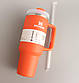 Термос термочашка Stanley Quencher H2.0 Tumbler з нержавіючої сталі 1,18 л Tigerlily KT6007819 peremogaua, фото 7