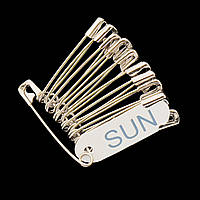 Шпилька англійська #4 Срібло 432шт SUN