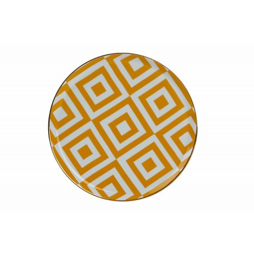 Тарілка для піци 20 см Porland Morocco жовта DS3 порцелянова 162920/M4, фото 1