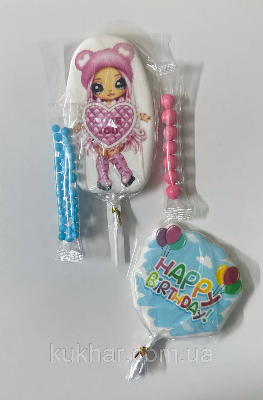 Набір кондитерських прикрас "Герої мультиків"( дівчинка рожева), фото 1