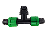 Трійник Ender для крапельної стрічки, д. 16 мм * 1/2"