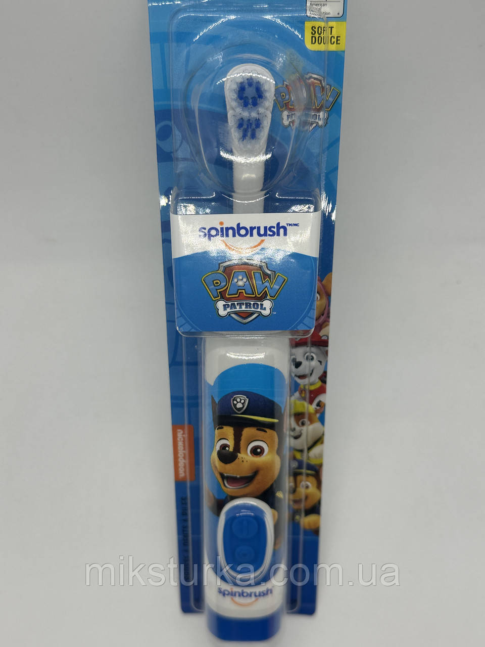 Зубна щітка дитяча електрична SpinBrush Kids Arm & Hammer, iHerb США, щенячий патруль (Гонщик)
