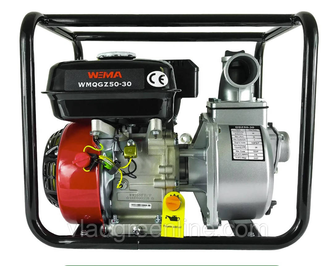 Мотопомпа бензинова WEIMA WMQGZ50-30 (50 мм, 28 куб.м/год)