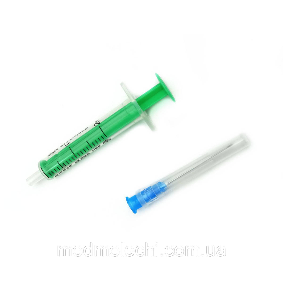 Шприц ін'єкційний 2-х компонентний 2 мл з голкою 23G (0,6x30 мм), Luer Slip ALEXPHARM
