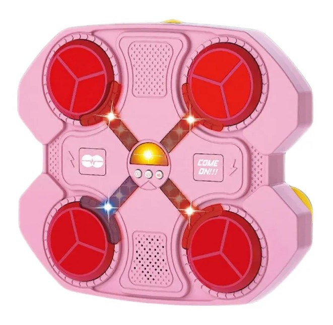 Настінний тренажер для боксу з інтерактивним підсвічуванням і музикою, Рожевий, фото 1