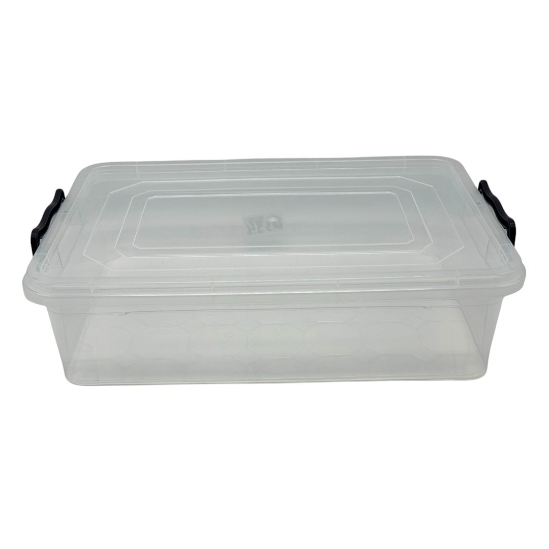 Пластиковий контейнер для харчових продуктів з кришкою АК-248 Судок харчовий із засувками 13 л. 45*31*12 cm