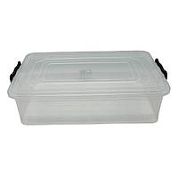 Пластиковий контейнер для харчових продуктів з кришкою АК-248 Судок харчовий із засувками 13 л. 45*31*12 cm