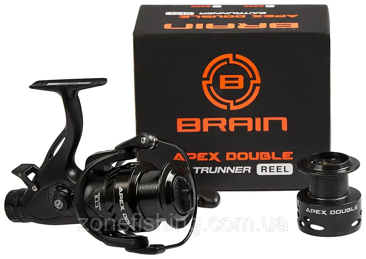Котушка Brain Apex Double 5000 Screw Handle 6+1BB, фото 1