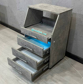 Тумба з УФ лампою і висувною полицею в ніші V145