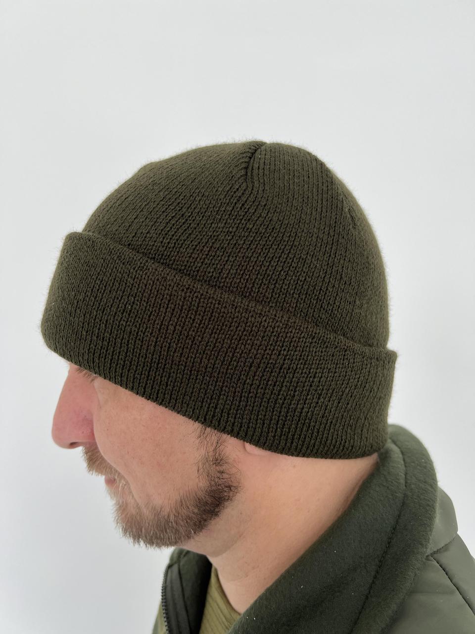 Шапка відворот однотонна