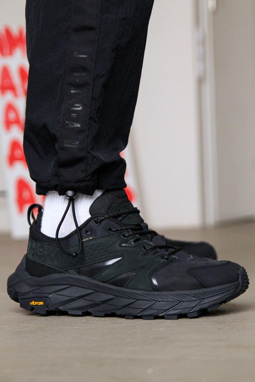 Зимові Чоловічі Кросівки Hoka Anacapa Low Gore-Tex Black / Хока Анакапа Гор Текс Низькі Чорні