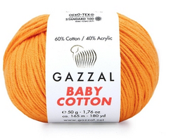 Пряжа Baby cotton-3416 померанчевий