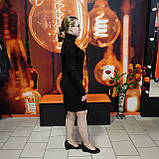 Жіноча чорна сукня-сорочка під горло, фото 5