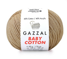 Пряжа Baby cotton-3424 беж