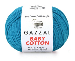 Пряжа Baby cotton-3428 морська хвиля
