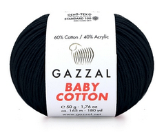 Пряжа Baby cotton-3433 чорний