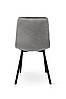 Стілець Некст, чорний/велюр сірий, фото 4
