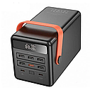 Мобільна зарядна батарея Hoco DB03 100000mAh Max Centurion PD 65W з ліхтариком 6хUSB та 2хType-C (Чорний), фото 4