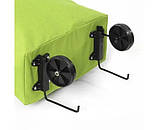 Візок для покупок зелений з колесами і складним механізмом, розмір 45x40x12 см, фото 6