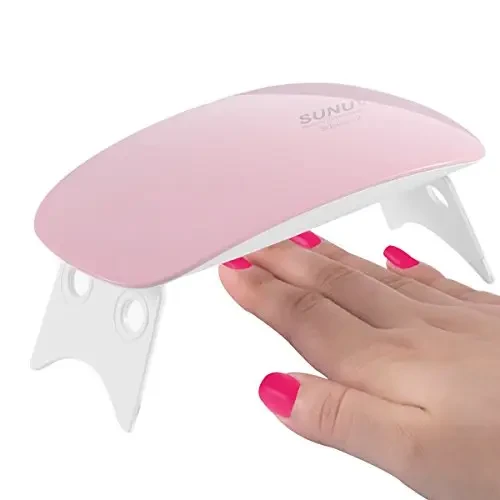 Рожева складна лампа для манікюру Sun Mini, 6W, з USB