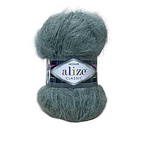 Alize MOHAIR CLASSIC NEW (Мохер Класік) № 180 сіро-зелений (Пряжа мохер, нитки для в'язання)