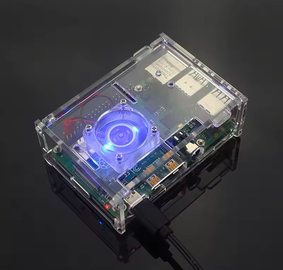 Світлодіодний охолодний вентилятор з підсвіткою для Raspberry Pi