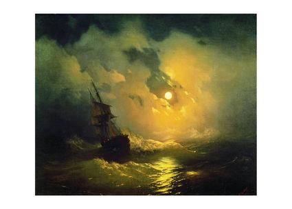 Листівка Українське мистецтво - Буря на морі вночі, 1849, фото 1