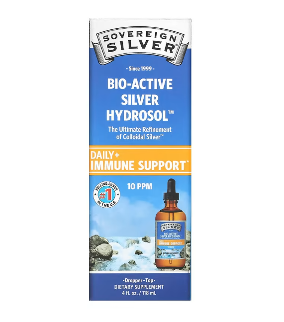 Колоїдне срібло 10 част./млн Bio-Active Silver Hydrosol Sovereign Silver, 118 мл