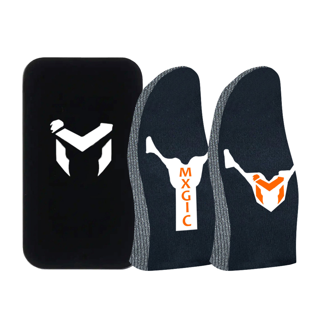 Ігрові напальчники MIX P1 (1 пара 2 шт) для ігор на телефоні смартфоні планшеті срібне волокно pubg + бокс, фото 1