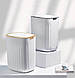 Сенсорне відро для сміття JAH 12 л прямокутне Nordic білий-сірий, фото 3