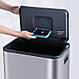Відро для сміття з педаллю JAH 40 л Soft Close срібний металік з внутрішнім відром, фото 4