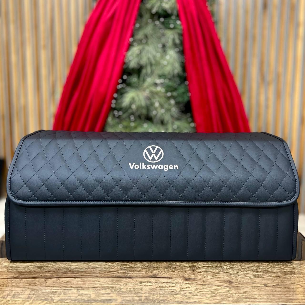 Преміум органайзер у багажник з вишивкою Volkswagen, чорний, 80 см, фото 1