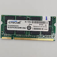 Оперативна пам'ять для ноутбука Crucial SODIMM DDR2 4Gb 800MHz PC2-6400 CL6 (CT51264AC800.M16FC) NEW