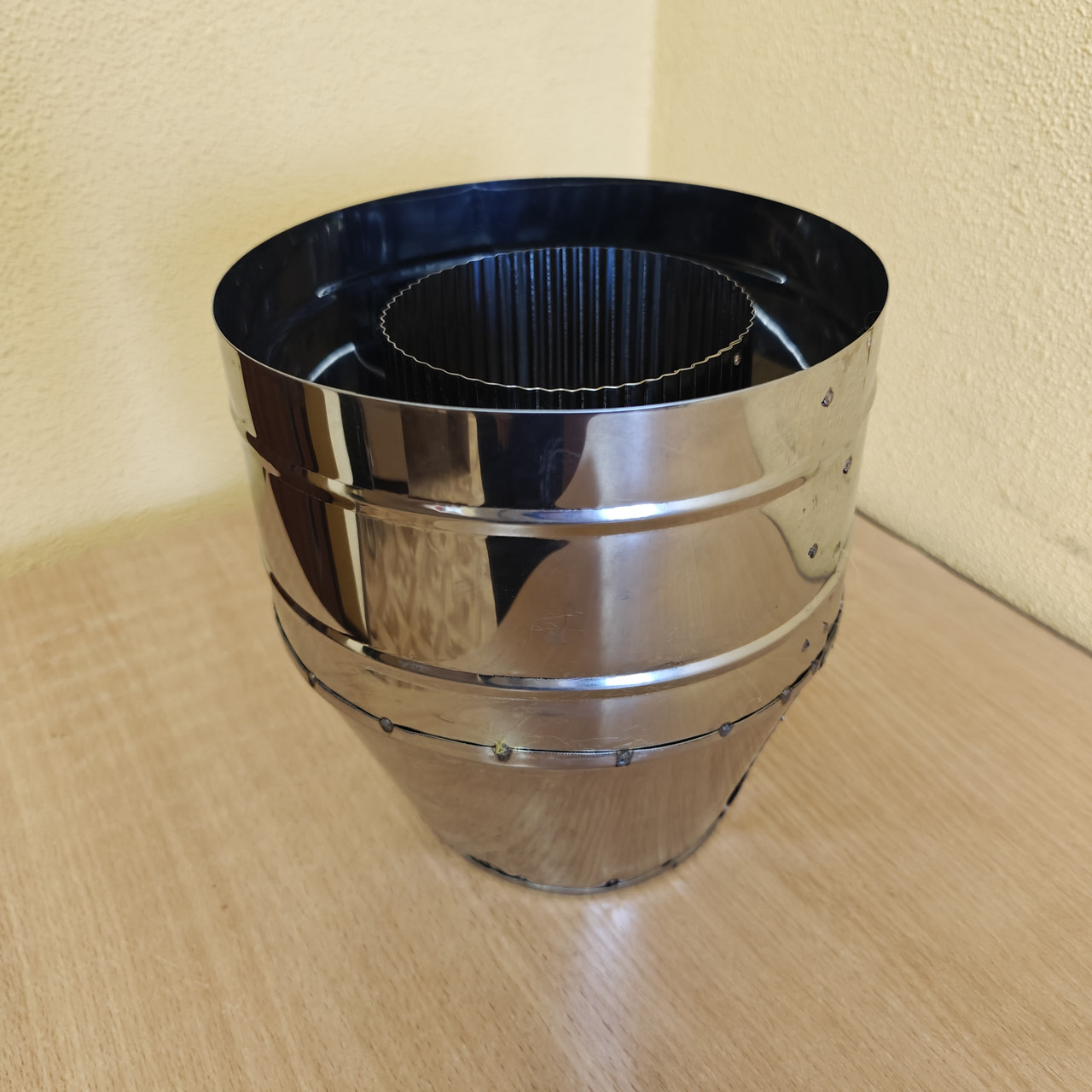 Конусне закінчення для утепленої труби, нержавійка, d 110 мм