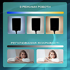 Прямокутна лампа LED 4028 2700-6000K відеосвіт для фото, відео 28х40 см зі штативом 2,1 метр лампа для фону, фото 3