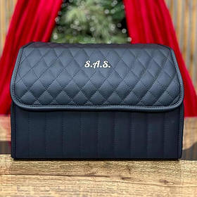 Преміум органайзер у багажник з індивідуальною вишивкою, чорний, 50 см