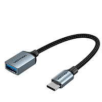Кабель Vention USB Type-C - OTG USB3.0 AF, 0.15 m, Black (CCXHB)