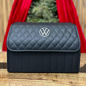 Преміум органайзер у багажник з вишивкою логотипу Volkswagen, чорний, 50 см