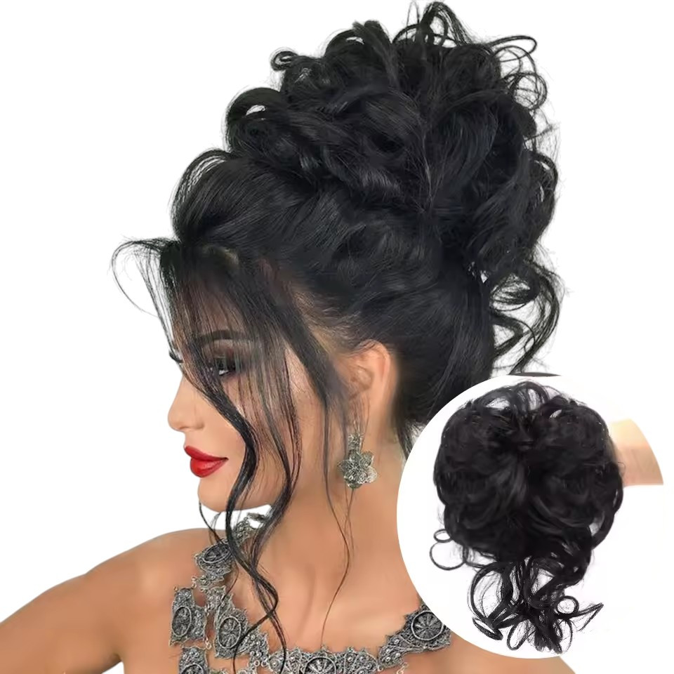 Резинка шиньйон для волосся R55 1B