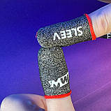 Ігрові напальчники довгі з нейлоном MW (3 пари 6 шт) для ігор на телефоні смартфоні планшеті pubg пабг, фото 3
