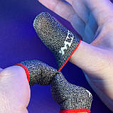 Ігрові напальчники довгі з нейлоном MW (3 пари 6 шт) для ігор на телефоні смартфоні планшеті pubg пабг, фото 5