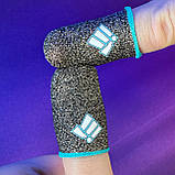 Ігрові напальчники з нейлоном YELL (3 пари 6 шт) для ігор на телефоні смартфоні планшеті pubg пабг пубг, фото 2