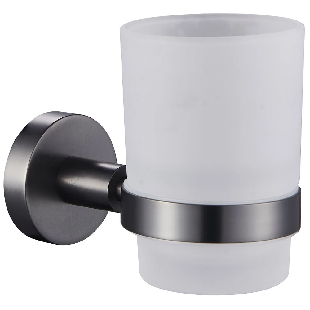 25060 GLORIA GUN METAL Склянка для зубних щіток, скло (1 сорт)