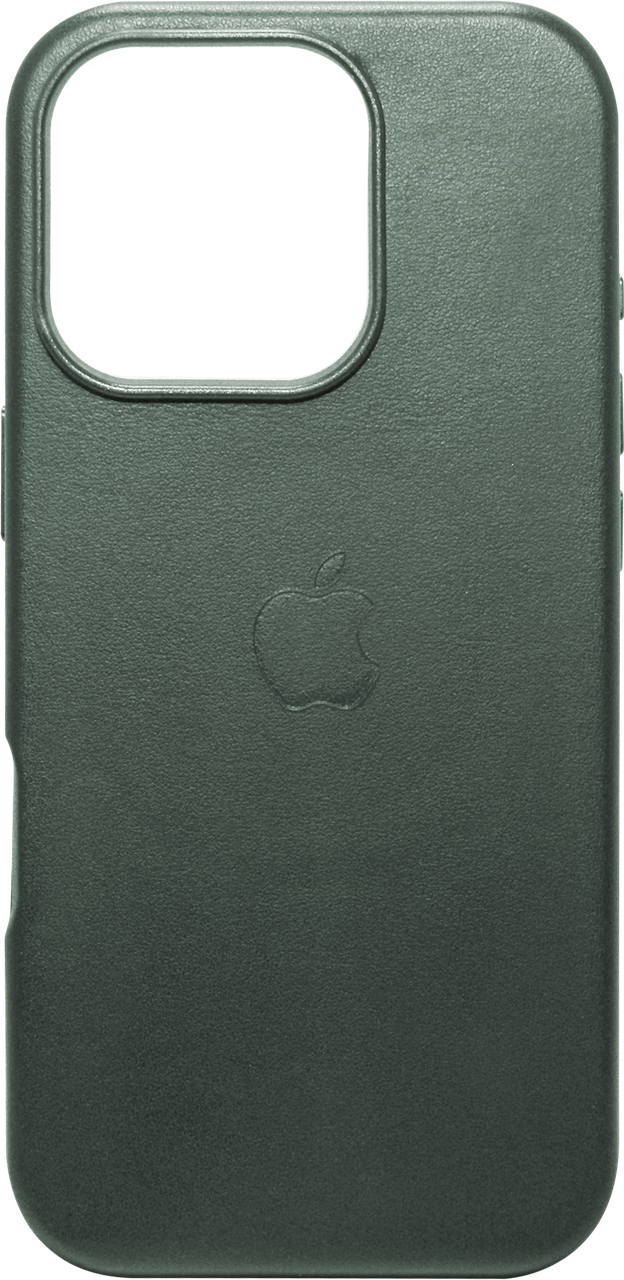 Накладка iPhone 16 Pro Leather MagSafe Темно-зелений